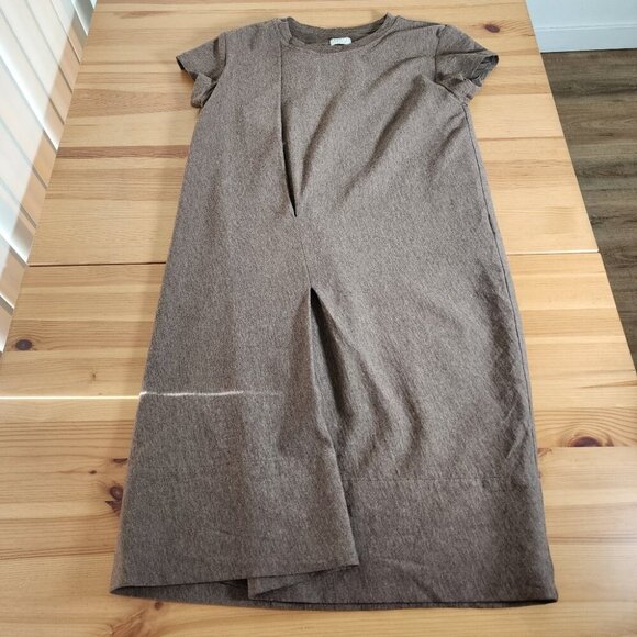 Brunello Cucinelli Brown Wool Mini Dress Minimalist Old Money S - Picture 10 of 14